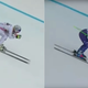Vonn at left, Cook at right. Guess who’s more aerodynamic?